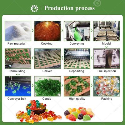Hard Jelly Candy Deposit Machine Production Maquina Para Hacer Gomitas Bonbon Gummy Bear make Product Line