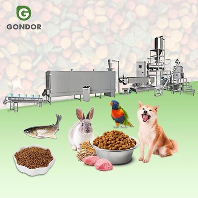 Floating Pellet Large Animal Food Pet Fish Produce Dog Treats Make Twin Screw Extruder Machine for Fis and That