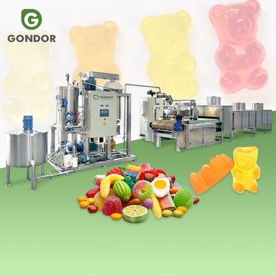 Sweet Candy Cane Gummy Bear Maker Small Hard Boiled Jelly Ball Make Machine De Bonbon Gelatine Manufacturing