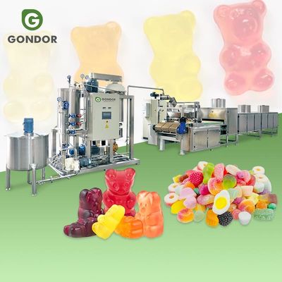 Small Pectin Jelly Deposit Gummy Pour Automatic Confectionery Make Machine Hard Soft Candy Production Line
