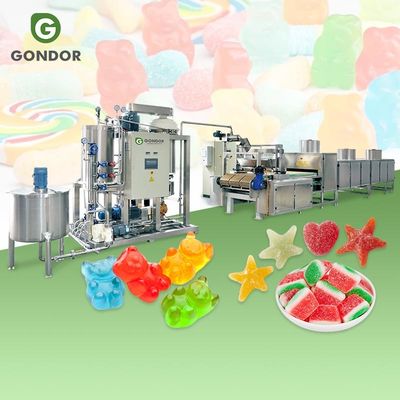 New Automatic Small Confectionery Pour Make Machine Pectin Jelly and Gummy Deposit Hard and Soft Candy Production Line