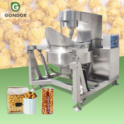 Automatic Electric Industrial Pop Corn Maker Kettle Commercial a Caramel Gas Operated Popcorn Make Machine