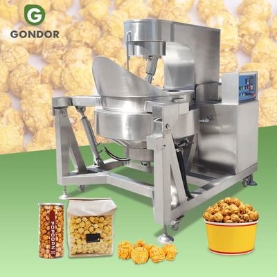 Microwave Gourmet Mushroom Large Scale Caramel Pop Corn Popper Machine Commercial Popcorn Production Line