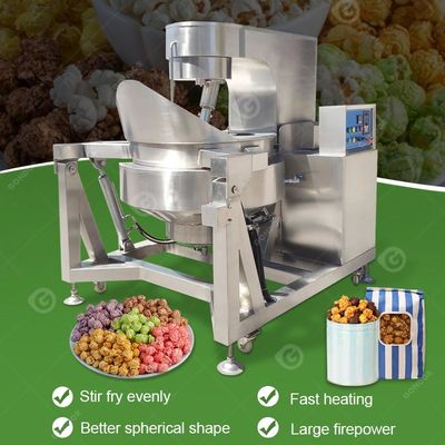 Mushroom Large Scale Commercial Caramel Microwave Gourmet Pop Corn Popper Machine Popcorn Production Line