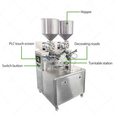 Automatic Mille Crepe Spreading Cream Coating Machine New Queen Manual Layer Cake Equipment for Birthday Smear