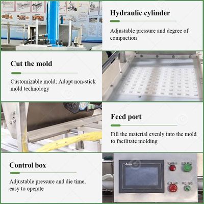 Automatic Cloud Slice Forming Sugar Cube Rice Powder Polvoron Mung Bean Cake Make Molder Briquetting Machine