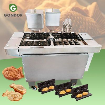 Manju Mesin Custom Electric Gas Snack Mini Walnut Fish Cake Moshi Machine Stuffed Bear Waffle Maker Taiyaki Helados