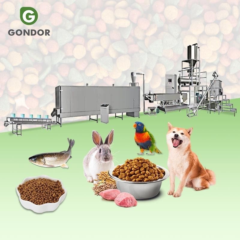 Floating Pellet Large Animal Food Pet Fish Produce Dog Treats Make Twin Screw Extruder Machine for Fis and That