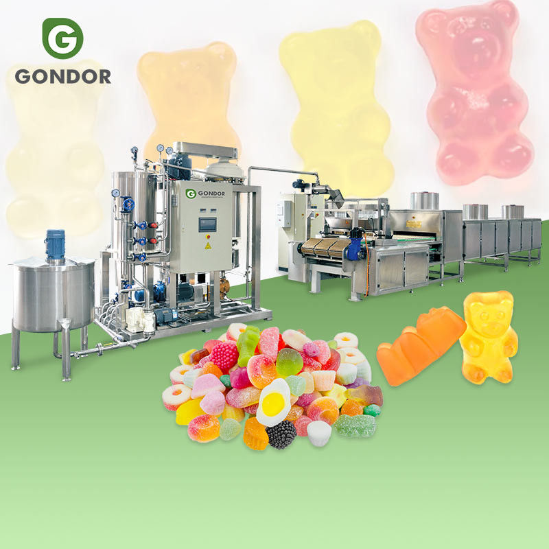 Gummy Bear Deposit Production Hard Jelly Candy Make Machine Maquina Para Hacer Gomitas Bonbon Product Line