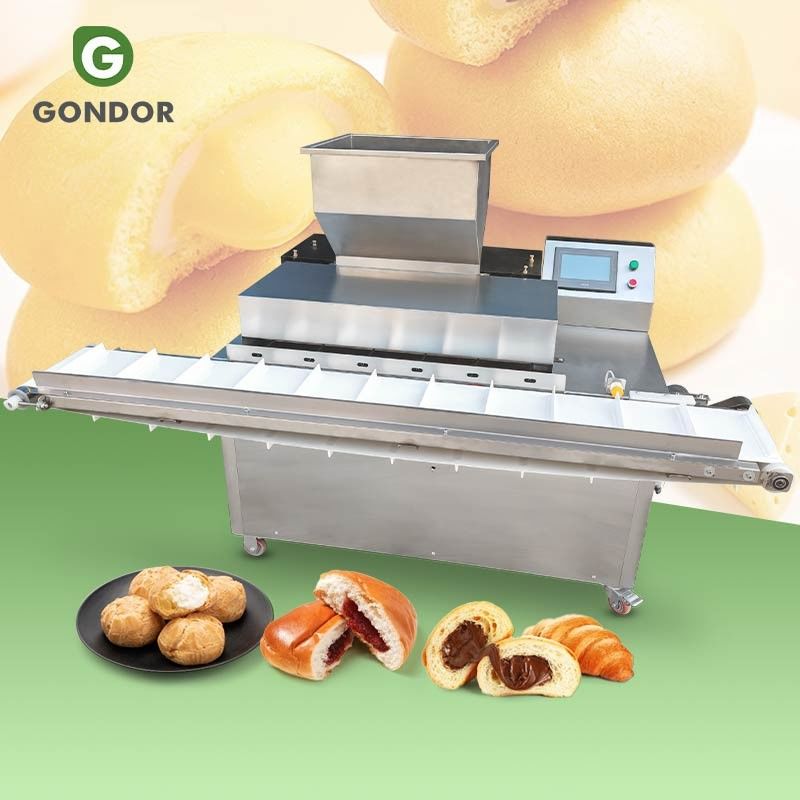 New Automatic Cream Eclair Fill Machine Stainless Steel for Filling Bakery Roll Chocolate Croissant Toast Bread Toast